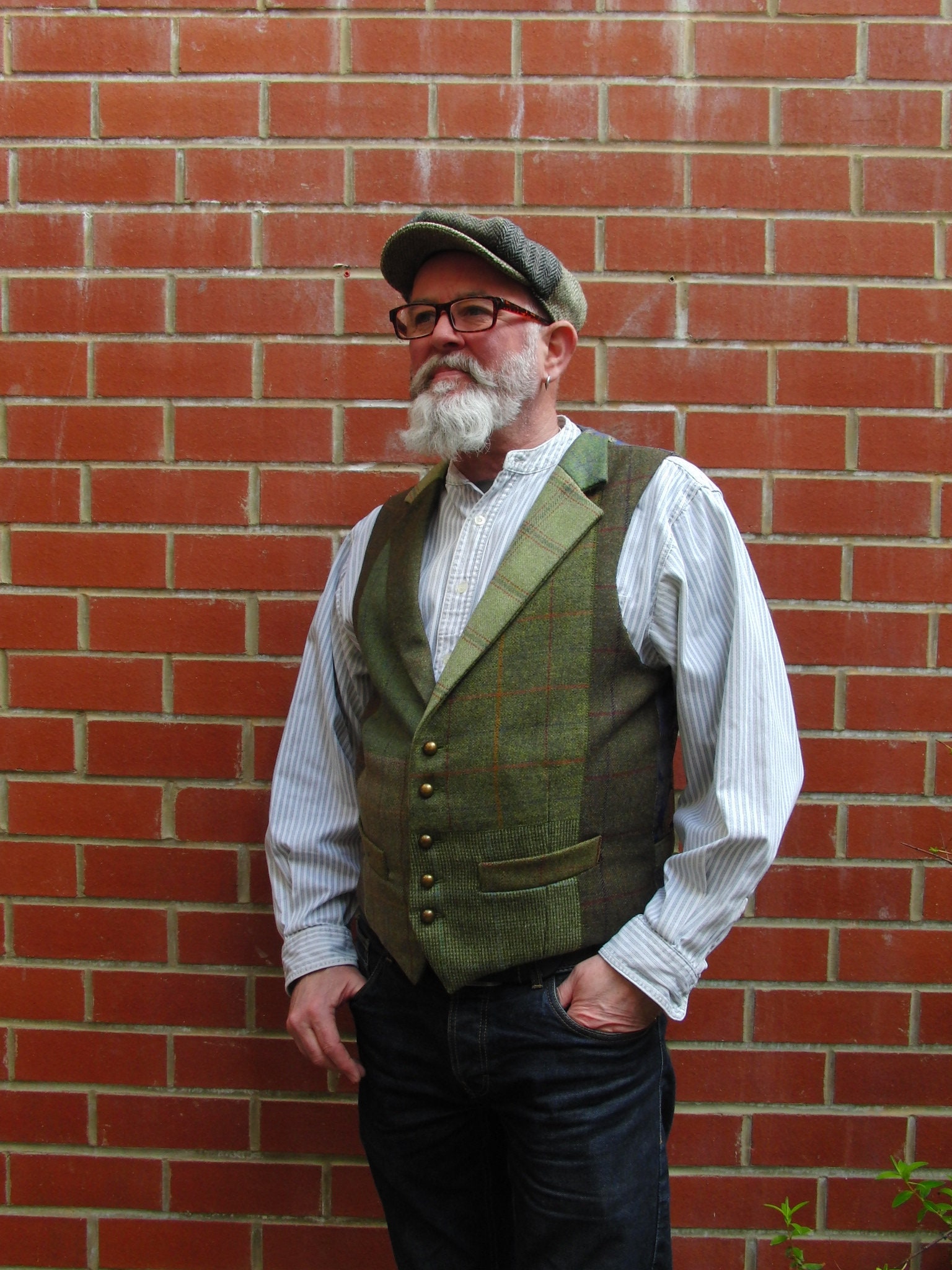 Harris Tweed Vest - Etsy