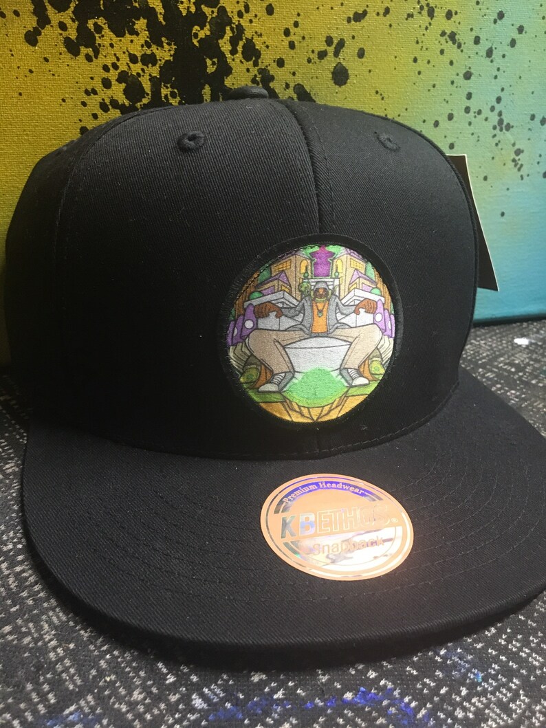 big and tall sized snap back Black Wizard throne hats