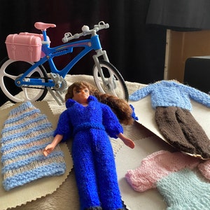 Vintage Hand Made Doll Clothes Teenage Doll & Barbie Bicycle Selling As Set Teen Doll