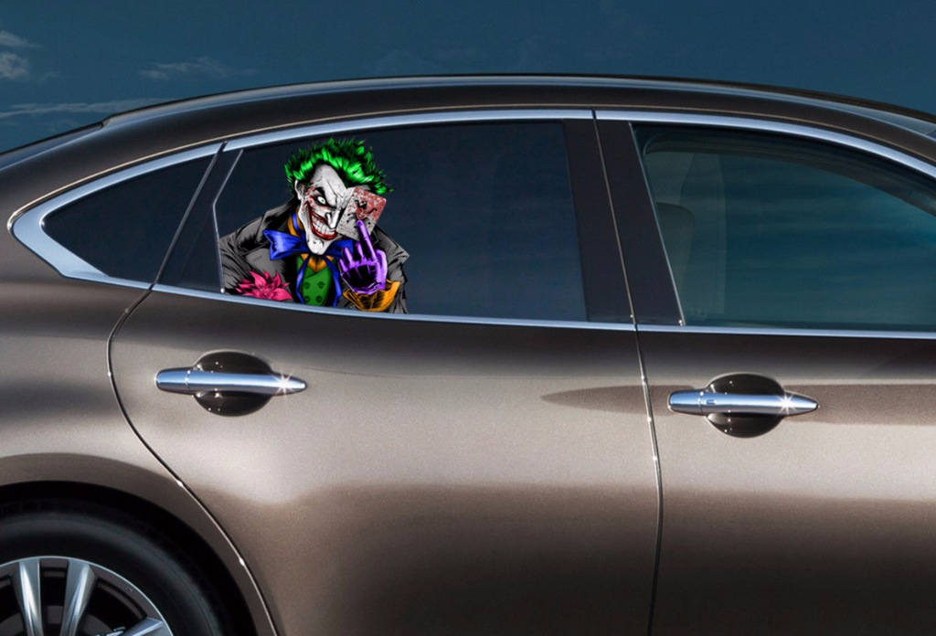 Vinyl Car Window Full Color Graphics Decal Joker Sticker 3 Etsy