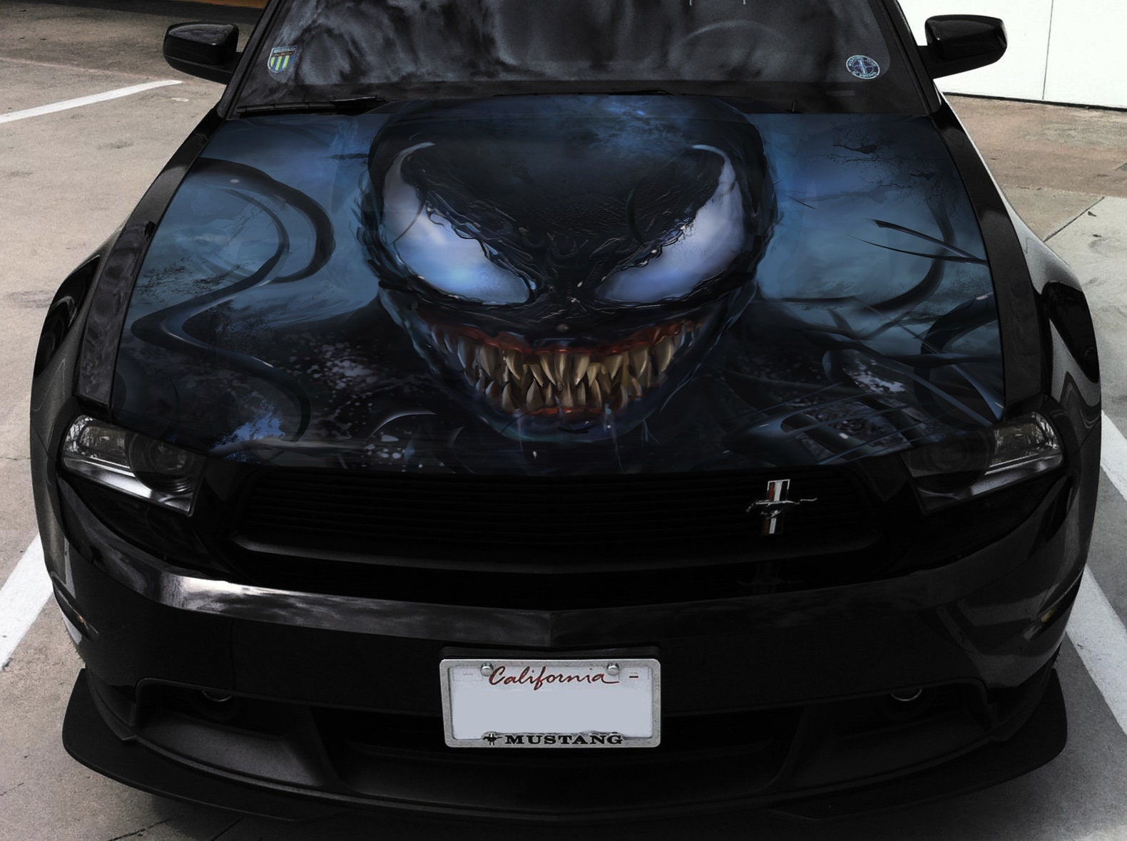 Vinyl Car Hood Wrap Full Color Graphics Decal Venom Grin Eddie Etsy