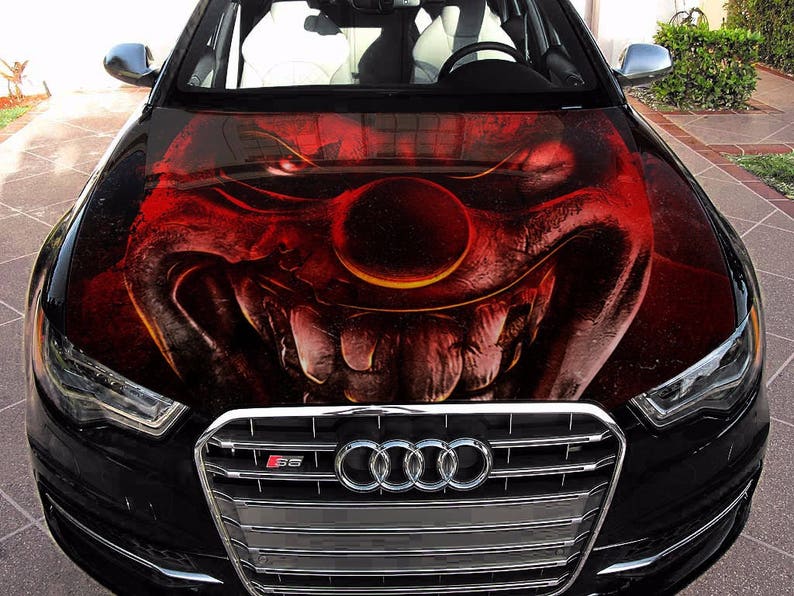 vinyl car hood full color graphics decal twisted metal
