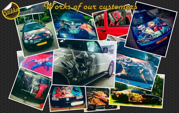 Vinyl Car Hood Full Color Graphics Decal The Incredible Hulk Sticker