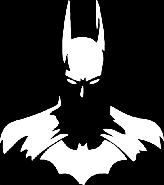 Vinyl Car Hood Decal Batman White 34x39 Etsy