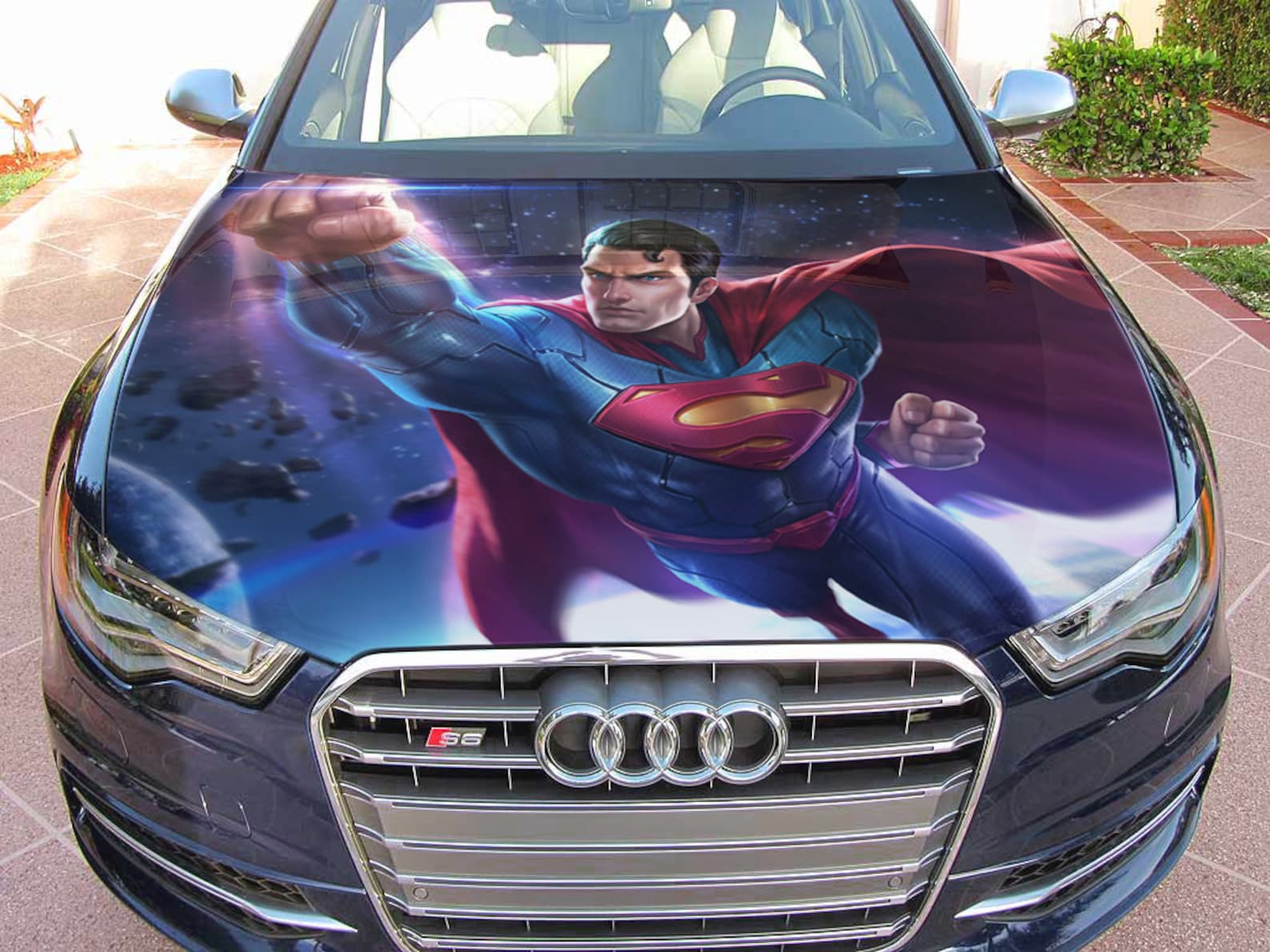 Vinyl Car Hood Wrap Full Color Graphics Decal Superman Man of Etsy
