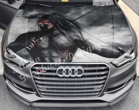 Vinyl Car Hood Wrap Full Color Graphics 