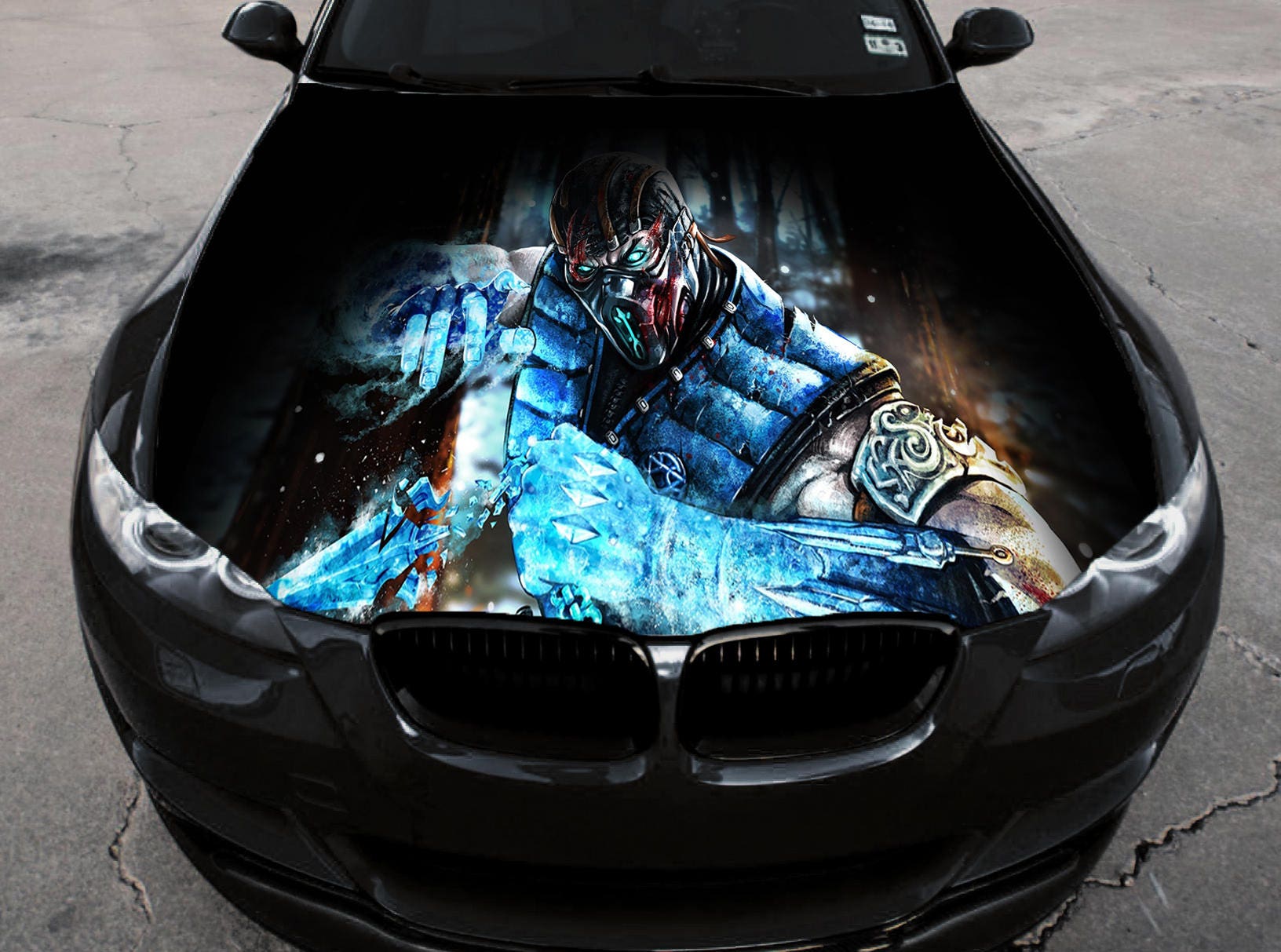 Vinyl Car Hood Full Color Wrap Graphics Decal Mortal Kombat Etsy
