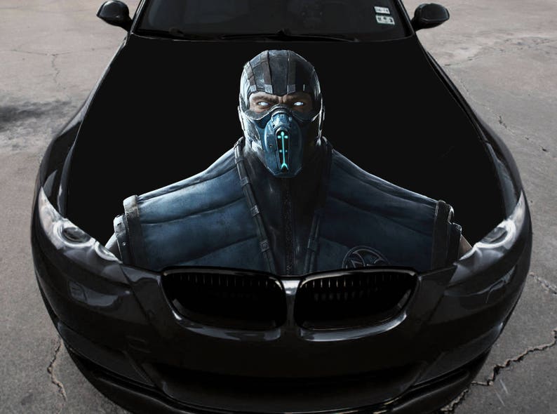 Vinyl Car Hood Full Color Wrap Graphics Decal Mortal Kombat Etsy