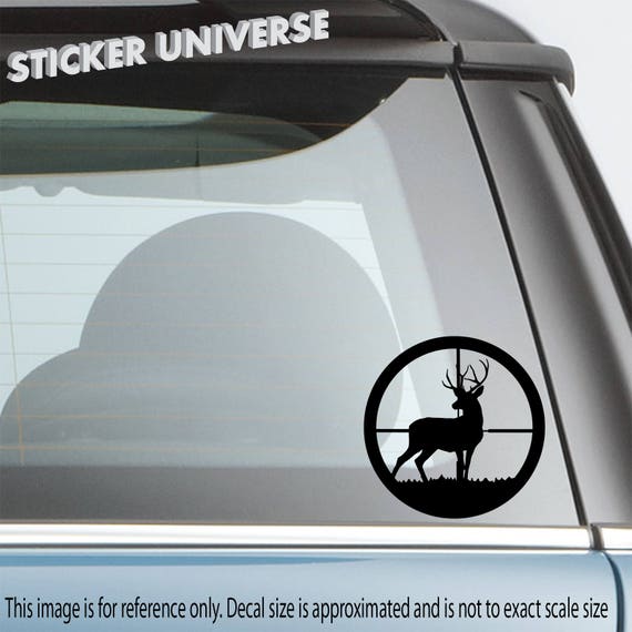 Deer Skull Target Hunting Car Bumper Sticker Decal "SIZES" Deer Skull Target Hunting Car Bumper Sticker Decal "SIZES"