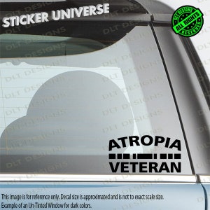 "I Served In Atropia" Veteran Vinyl Sticker - 5 Inch, Waterproof & UV Resistant Decal For Car, Laptop