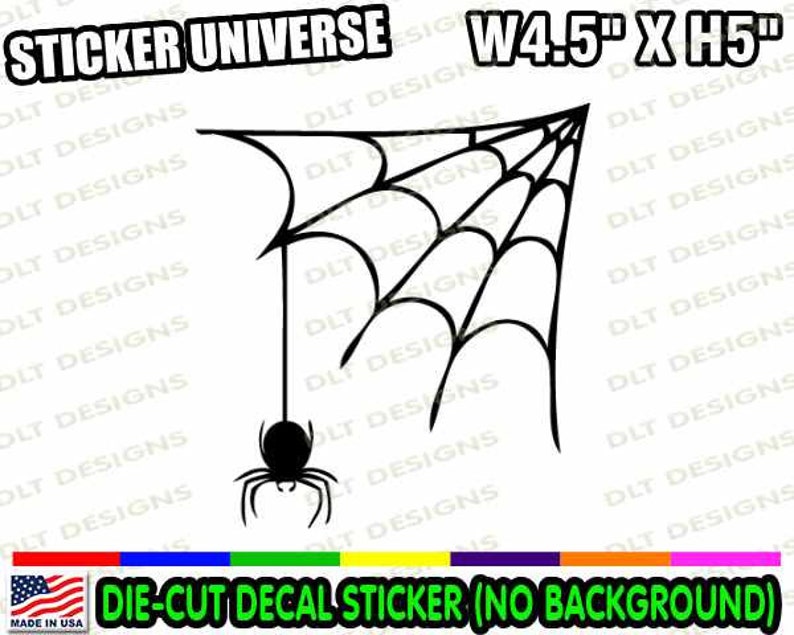 Spiderweb Hanging Spider Car Window Decal Bumper Sticker - Etsy