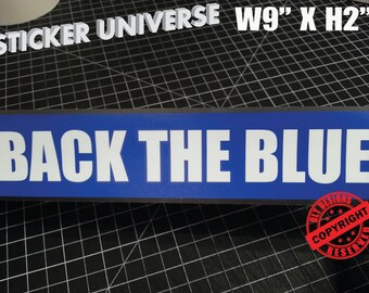 Back The Blue Car Window Decal Bumper Sticker Police Cops Solidarity Strip Stripe 0652