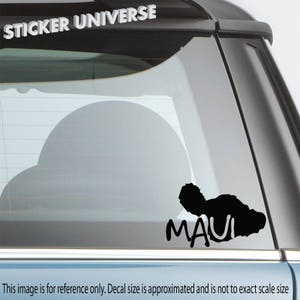 Maui Island Car Window Decal Bumper Sticker Tropical Hawaii Aloha ...