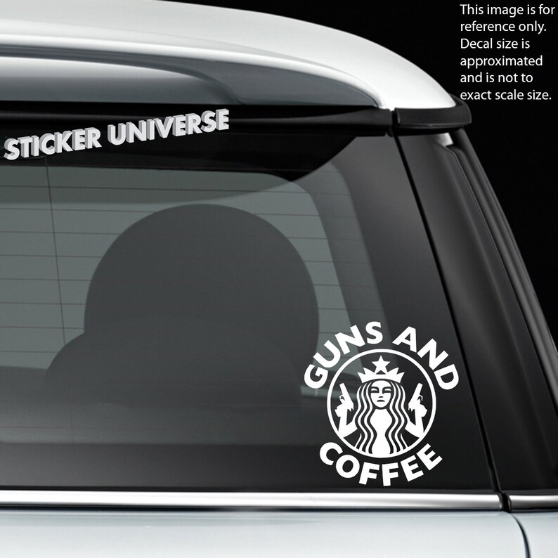 Download Guns and Coffee Vinyl Die Cut Decal Sticker No Background | Etsy