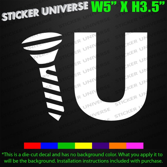 Fu*k-It Funny Vinyl Decal Sticker Screw It Stick Figure car truck window laptop