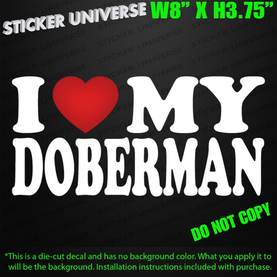 Dog Doberman Car Decal Vinyl Sticker For Window Bumper Panel
