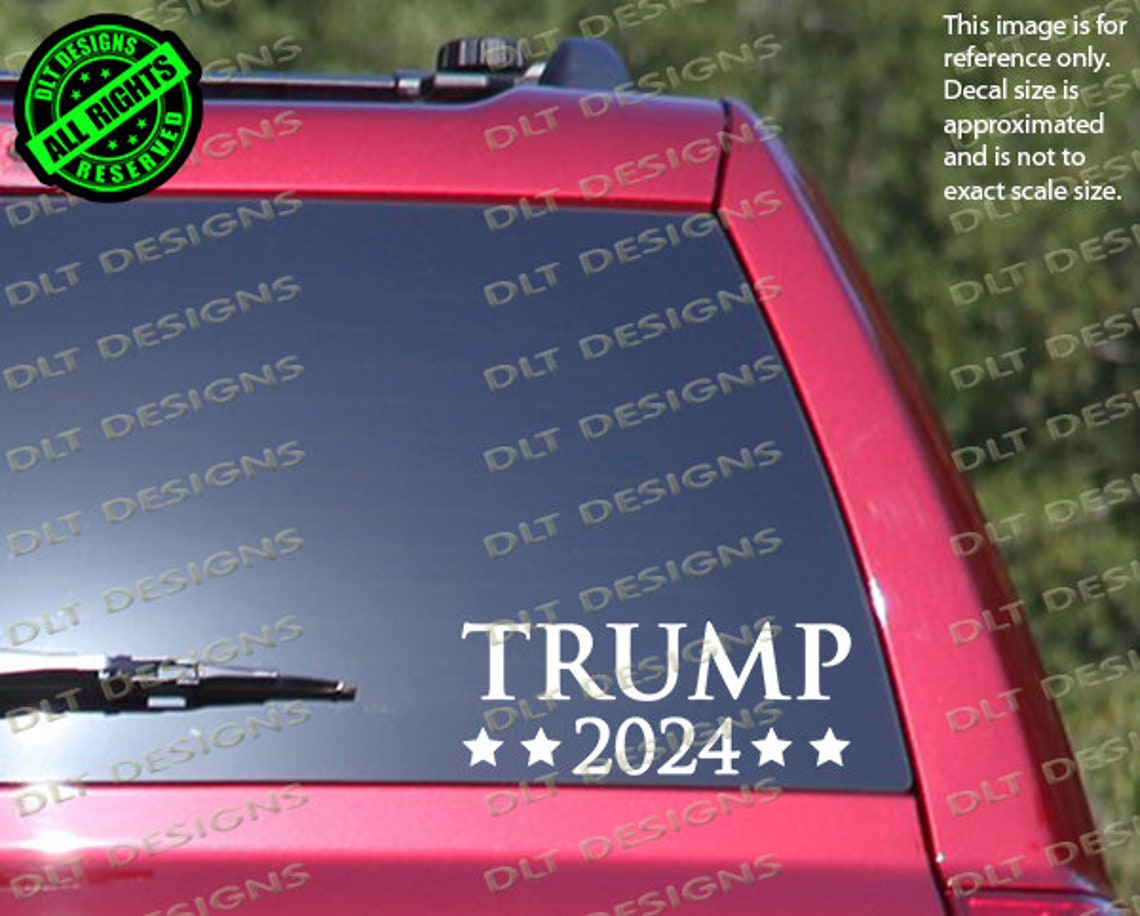 TRUMP 2024 Election Funny Campaign Car Window Decal Bumper Etsy