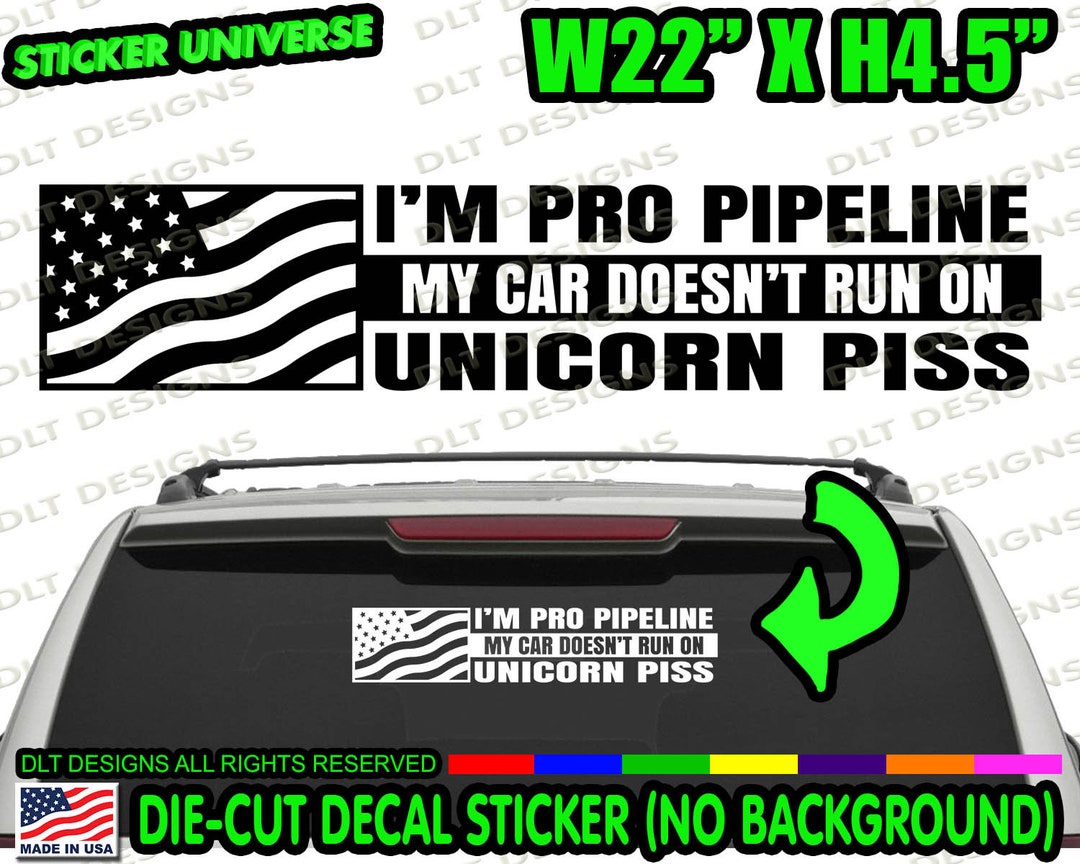 Pro Pipeline Large Car Funny Window Decal Bumper Sticker Keystone Pipe