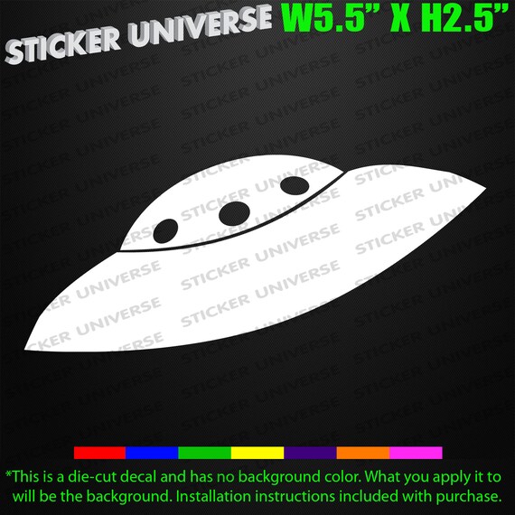 UFO Recovery Vehicle Sticker Decal Vinyl alien flying saucer