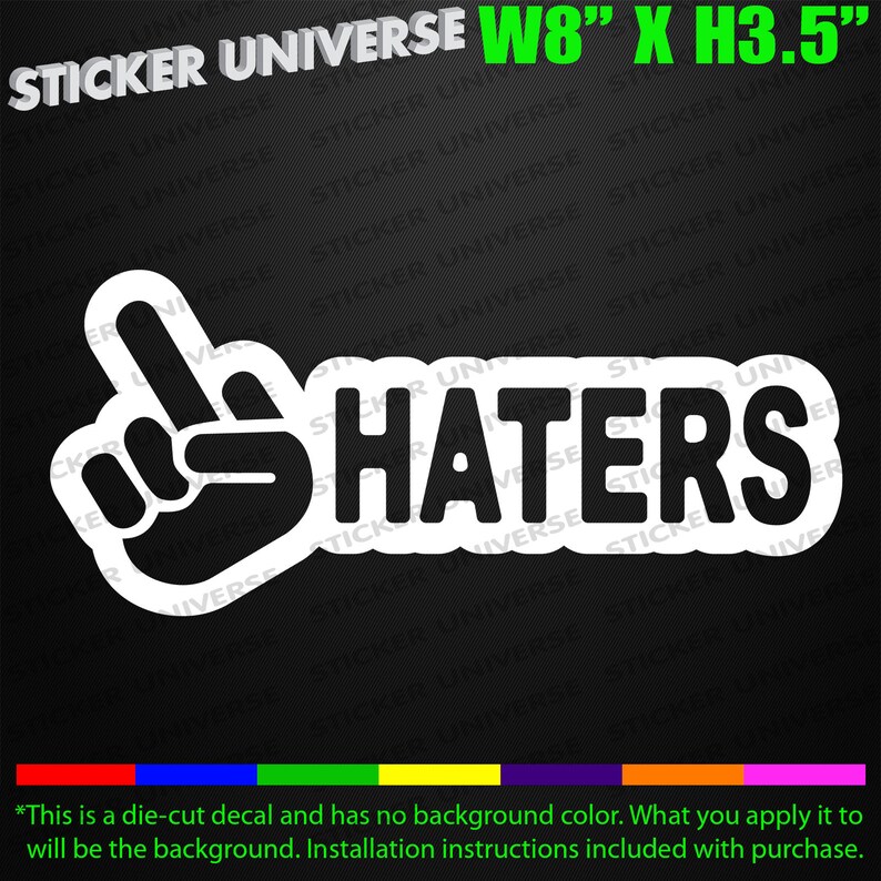 Car Truck Decals Emblems License Frames I Love Haters Heart Stance Lowered Jdm Euro Car Wall Window Vinyl Decal Sticker Phlox Pro