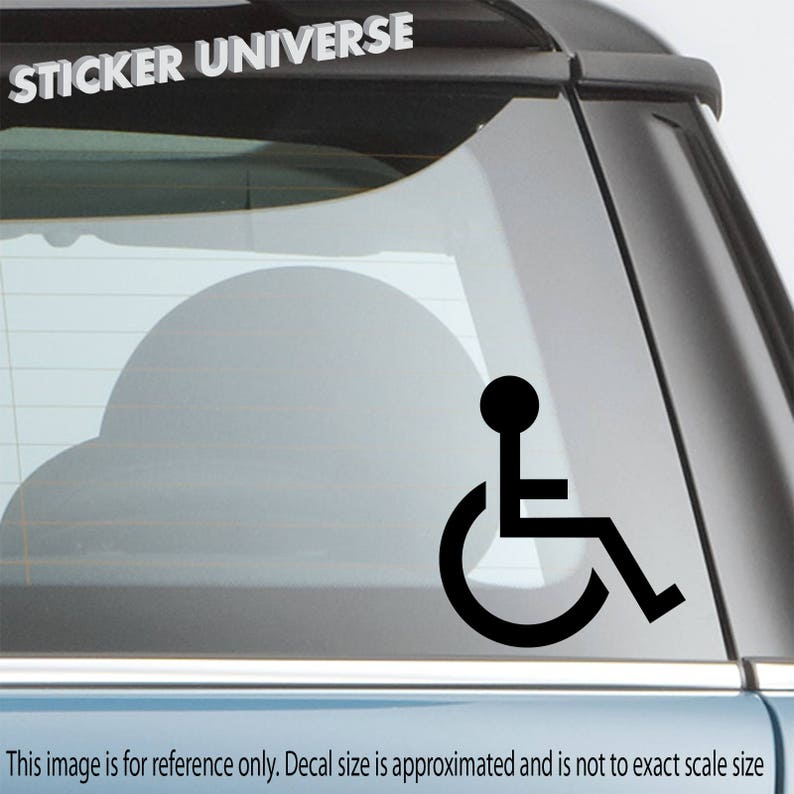 Handicap Wheelchair Symbol Die Cut Vinyl Decal Sticker 2sizes Etsy