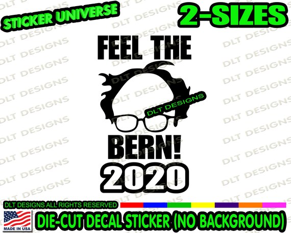 10 Feel The Bern Bernie Sanders 2020 President Blue Bumper Stickers FREE SHIP!