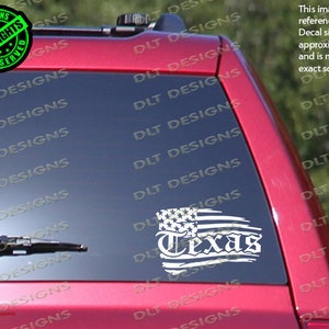 Texas Distressed Flag State Car Window Decal Bumper Sticker - Etsy