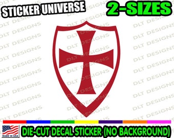 Knights Templar Maltese Cross Car Window Decal Bumper Sticker Christian God Crucifix Religious 1072