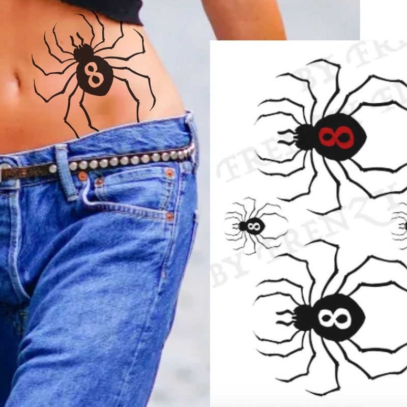 8 Spider Tattoo - Etsy