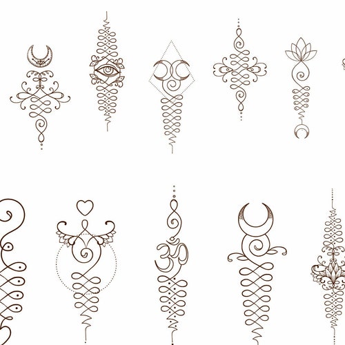 Unalome Temporary Tattoos. Lotus Flower Om Symbol Third Eye - Etsy Australia Unalome Temporary Tattoos. Lotus Flower Om Symbol Third Eye - Etsy Australia