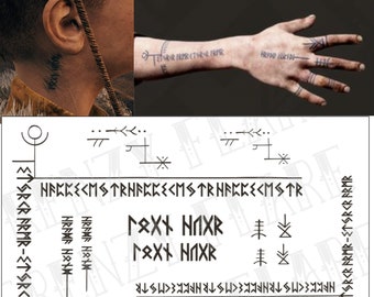 Atreus GOW Temporary Tattoos for Cosplayers. 2 Sizes of Each Design Included. Runes for Costume