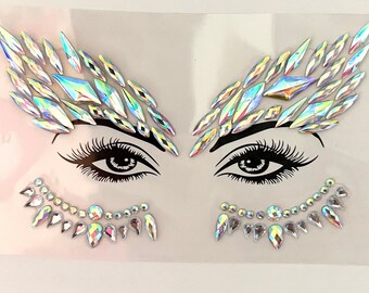 Víking Queen, Mermaid Face Jewels for Halloween Costume, Carnival or Festivals.  Princess, Cleopatra, Fairy Costume Accessory.
