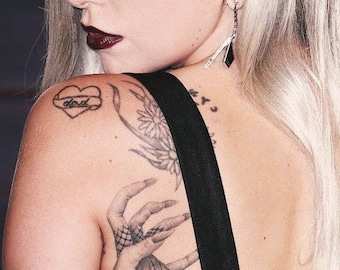 Lady Gaga Cosplay Temporary Tattoos. Gaga's inspired tats