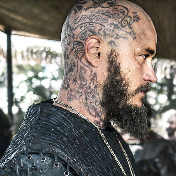 Ragnar Wikinger Kopf Tattoos Instant Download. Drucken Sie es selbst zu Hause, kein Versand erforderlich