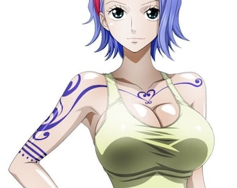 Nojiko Temporary Tattoo Set from One Piece. Chest and Arm Piece for Cosplayers