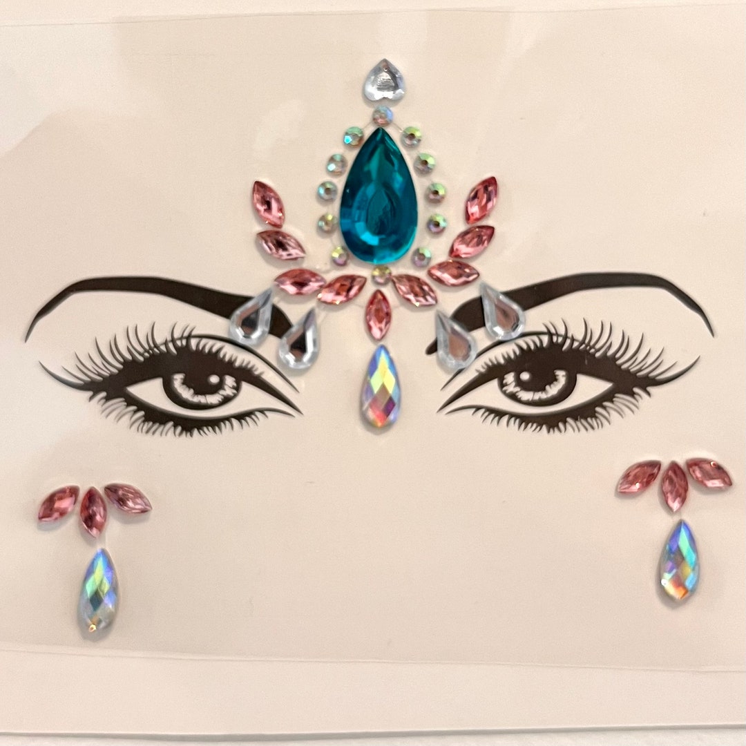 Barbie Face Jewels for Halloween Costume, Carnival or Festivals