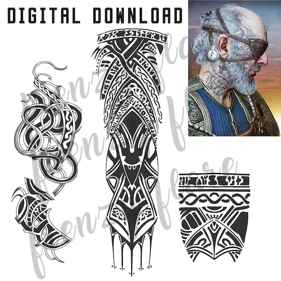 Tribal God Of War: Ragnarok Tattoo Idea - BlackInk AI