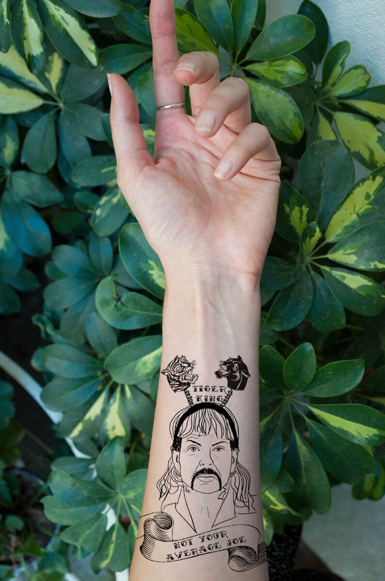 Joe Exotic Funny Temporary Tattoo. Great Gift for Tiger King Etsy