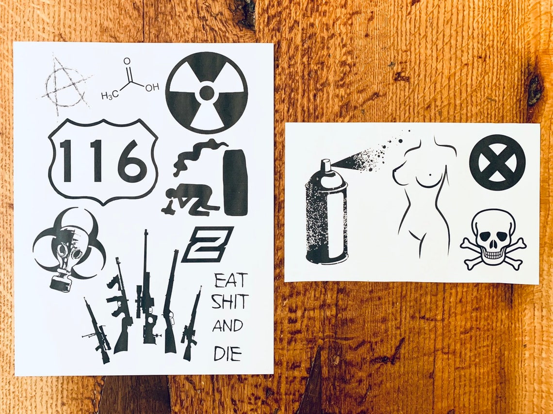 Zeitgeist Deadpool Temporary Tattoos for Cosplay. Custom Order - Etsy