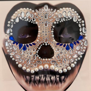 Autocollant en cristal de tatouages de visage du jour des morts, accessoire de Costume d'halloween effrayant à la mode. Dia de los Muertos
