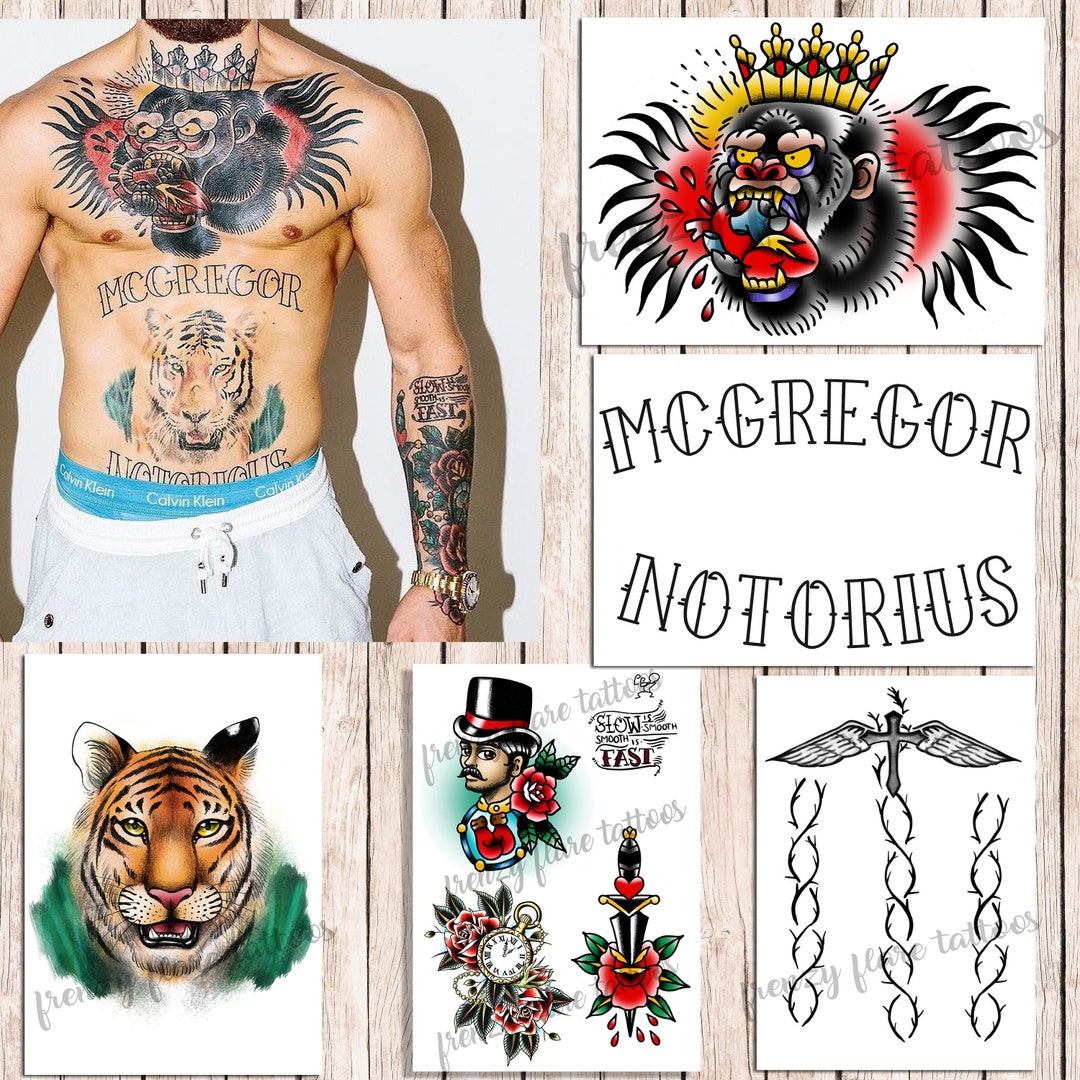 Conor Mcgregor Temporary Tattoos for Cosplayers. Real Size. 5 - Etsy Australia Conor Mcgregor Temporary Tattoos for Cosplayers. Real Size. 5 - Etsy Australia