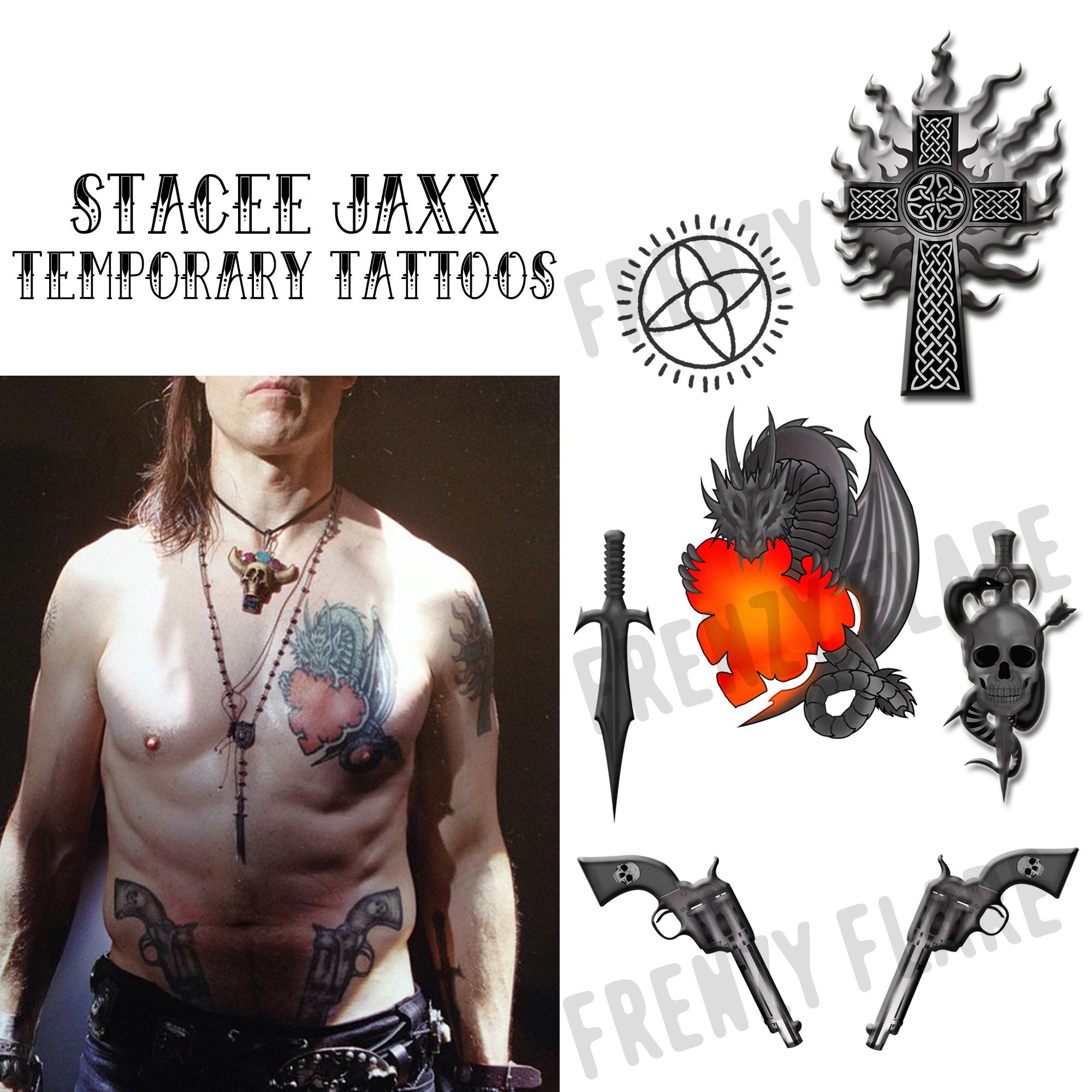 Stacee Jaxx Rock of Ages のコスプレ用テンポラリータトゥー