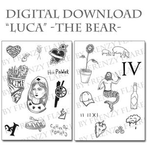 Luca der Bär Tattoo Designs, digitaler Download, Instant Access. Halloween Kostüm Print Von Zuhause