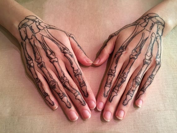 Coco Skeleton Hands Temporary Tattoos for Cosplay. Skull - Etsy