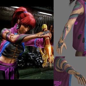Kim Wu Killer Instinct Drache temporäres Tattoo