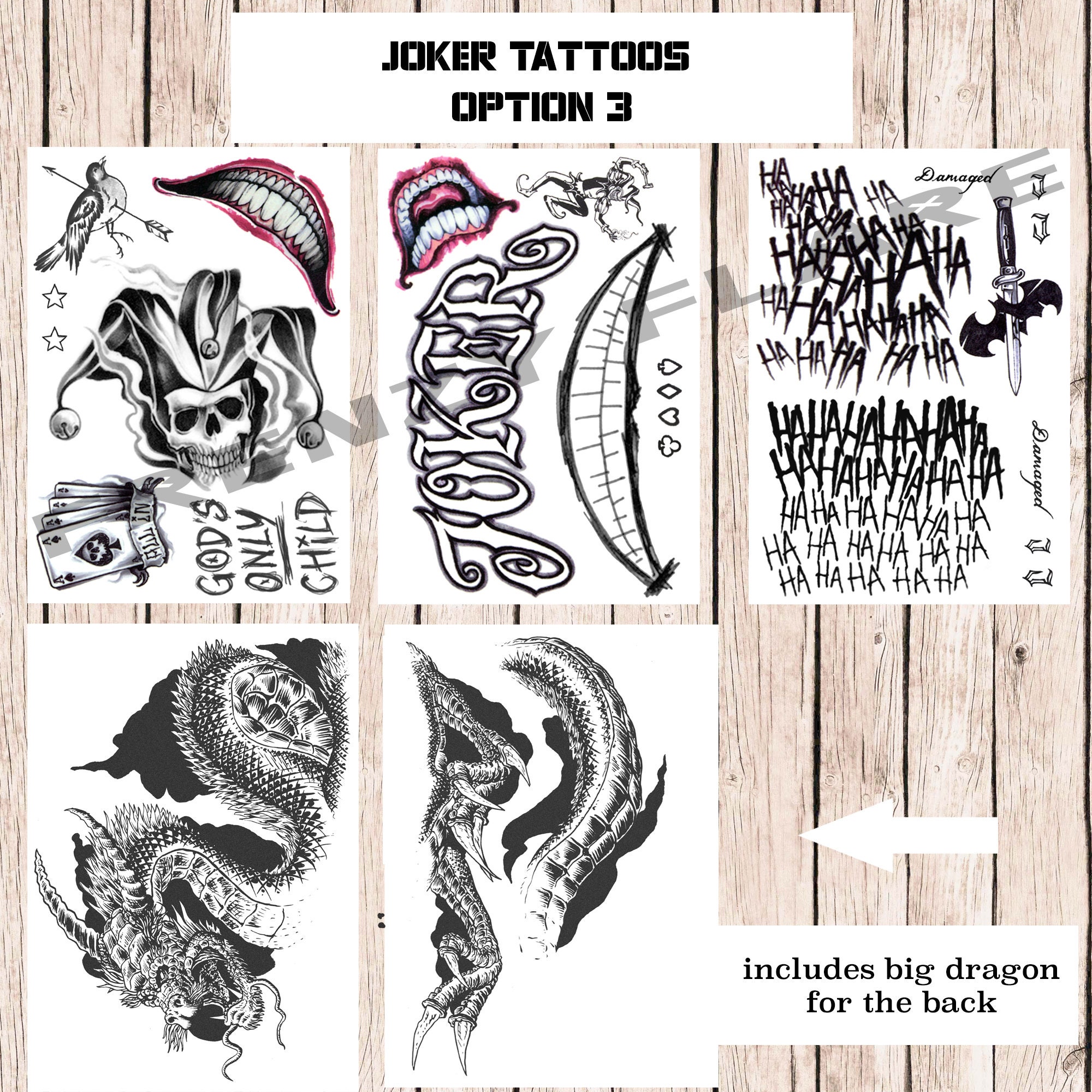 Full Body Joker Suicide Squad Tattoos