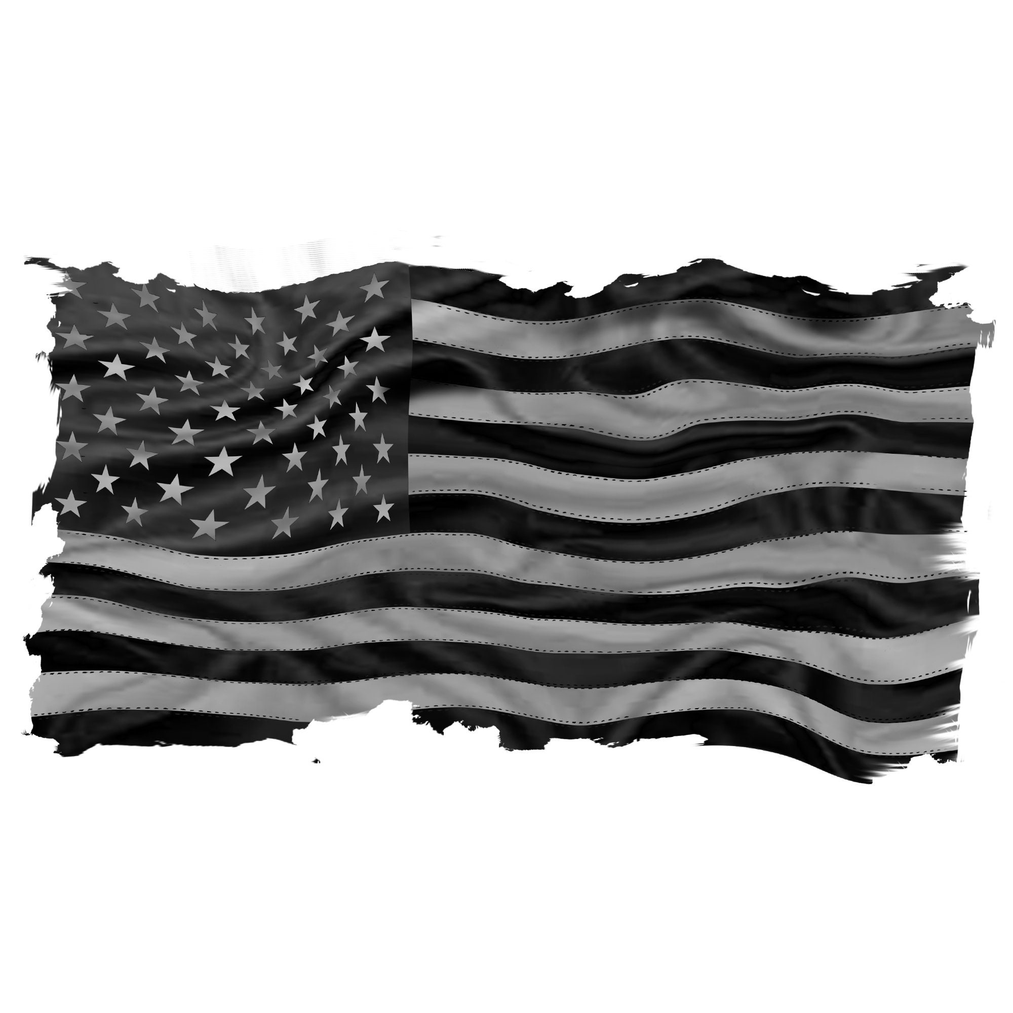 American Flag Black and Grey tattoo by Kyle Grover TattooNOW