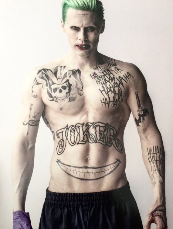 Joker Temporary Tattoos Suicide Squad Costume Cosplay