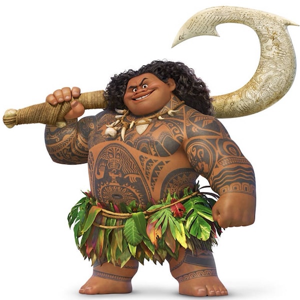 Niestandardowe tymczasowe tatuaże Maui Moana na cosplay