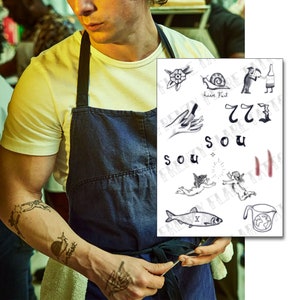 Tijdelijke tattoos Carmy de beer voor Halloween 2024 cosplayers en superfans